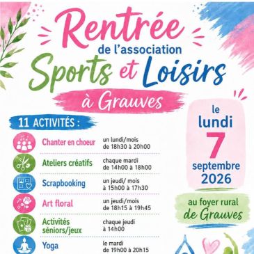 Activités proposées