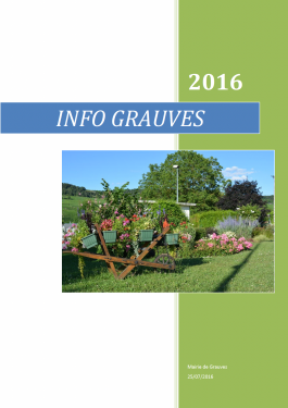 Infos Grauves - Juillet 2016