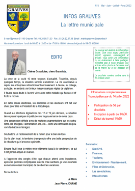 Infos Grauves - Numéro 05 - Mai 2022